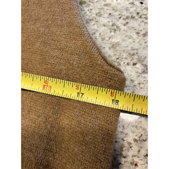 Beau Ties Of Vermont Wool Button up Sweater Vest Youth Size XL Tan Womens M - Picture 9 of 11